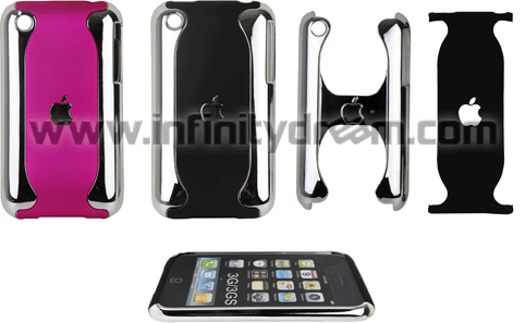 Coque Protection Couleur + Chrome iPhone 3G/3GS