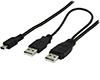 Câble Y USB 2.0 HDD Externe