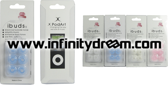 Coussins Oreillette Silicones iBuds iPhone + iPod