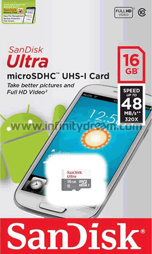MicroSDHC 16Go SanDisk Ultra - Class 10