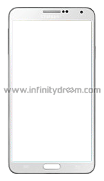 Screen Glass White Galaxy Note 3