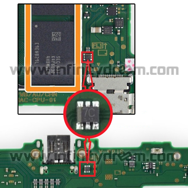 Diode CMS 7C Entrée USB Type-C N-Switch