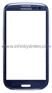 Screen Glass Blue Galaxy S3