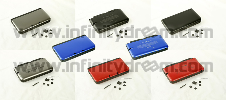 Installation Coque Complète 3DS XL - Noir/Argent/Bleu/Rouge