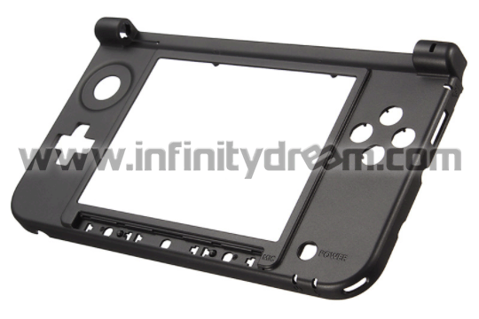 Middle Bottom Shell Black 3DS XL