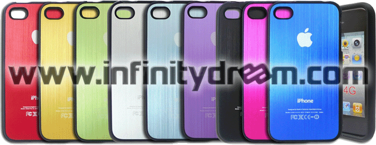 Coque Protection Couleur Aluminium iPhone 4/4S