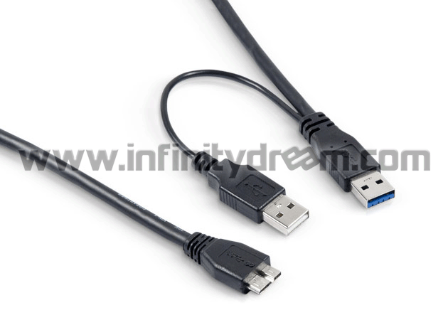 skræmt trist orkester USB 3.0 Y Cable for Self-powered External HDD - Infinitydream