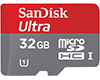 Carte MicroSDHC 32Go SanDisk Ultra en option Carte MicroSDHC 32Go SanDisk Ultra en option