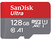 MicroSDXC 128GB SanDisk Ultra + SD Adapter