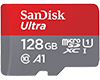 MicroSDXC 128Go SanDisk Ultra + Adaptateur SD