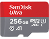 MicroSDXC 256GB SanDisk Ultra + SD Adapter