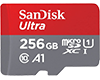 MicroSDXC 256Go SanDisk Ultra + Adaptateur SD