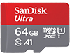 Carte MicroSDHC 64Go SanDisk Ultra en option Carte MicroSDHC 64Go SanDisk Ultra en option
