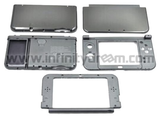 Full Original Shell New 3ds Xl Metallic Blue Black Infinitydream