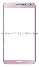 Samsung Galaxy Note 2 glass pink
