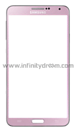 Screen Glass Pink Galaxy Note 3