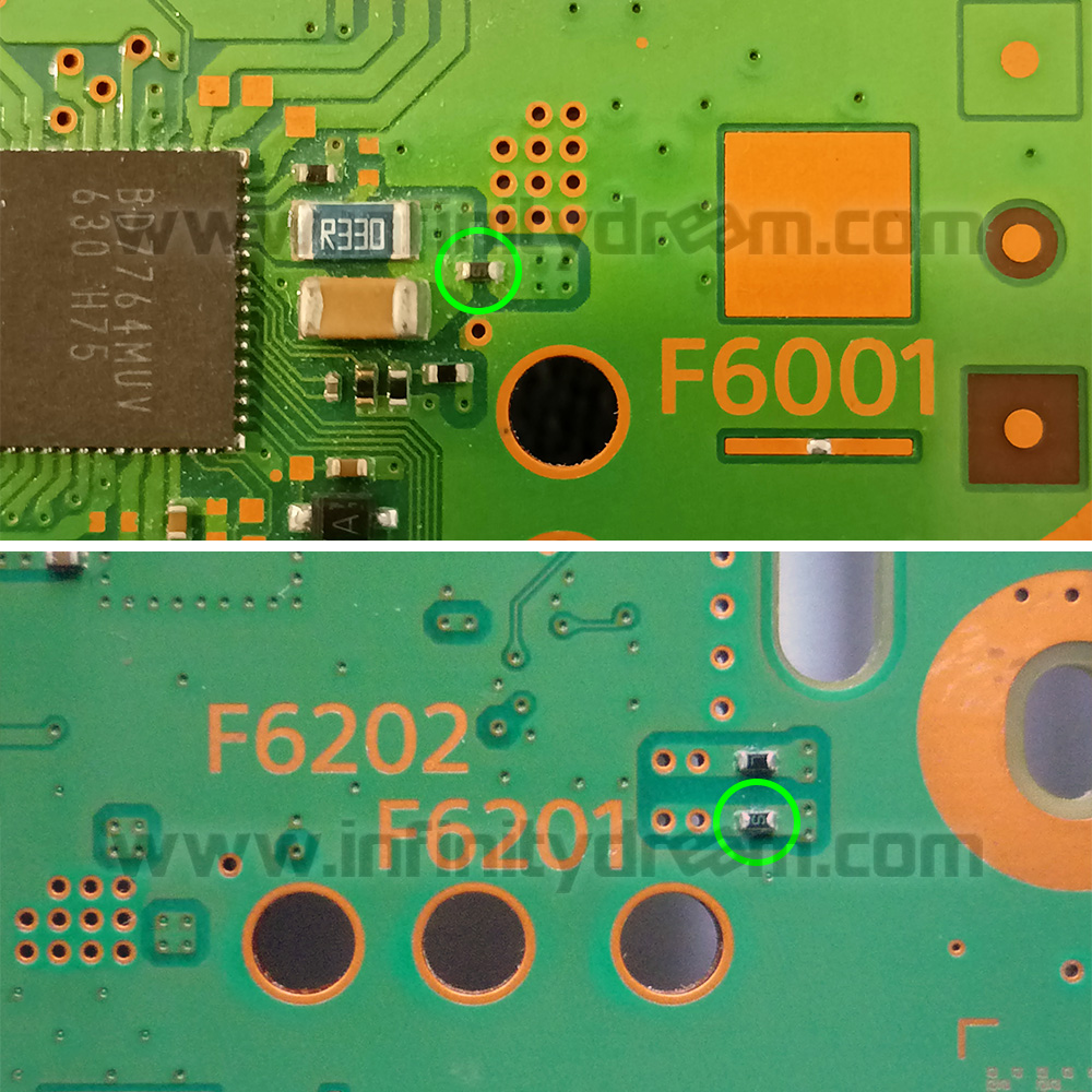 F6001/F6201 0402 2A SMD Fuse PS4 Slim/Pro