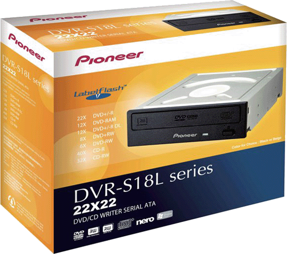 DVD Writer Pioneer DVR-220LBK 24x SATA Black