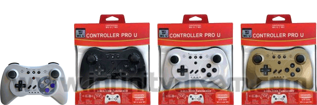 SNES Pro U classic controller (black, white, gold, Super NES)