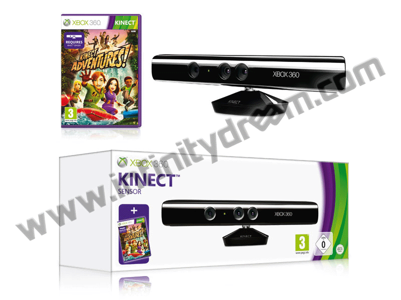 KINECT Sensor + KINECT Adventures XBOX 360