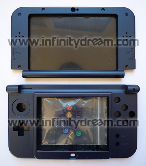 Full Original Shell New 3ds Xl Metallic Blue Black Infinitydream